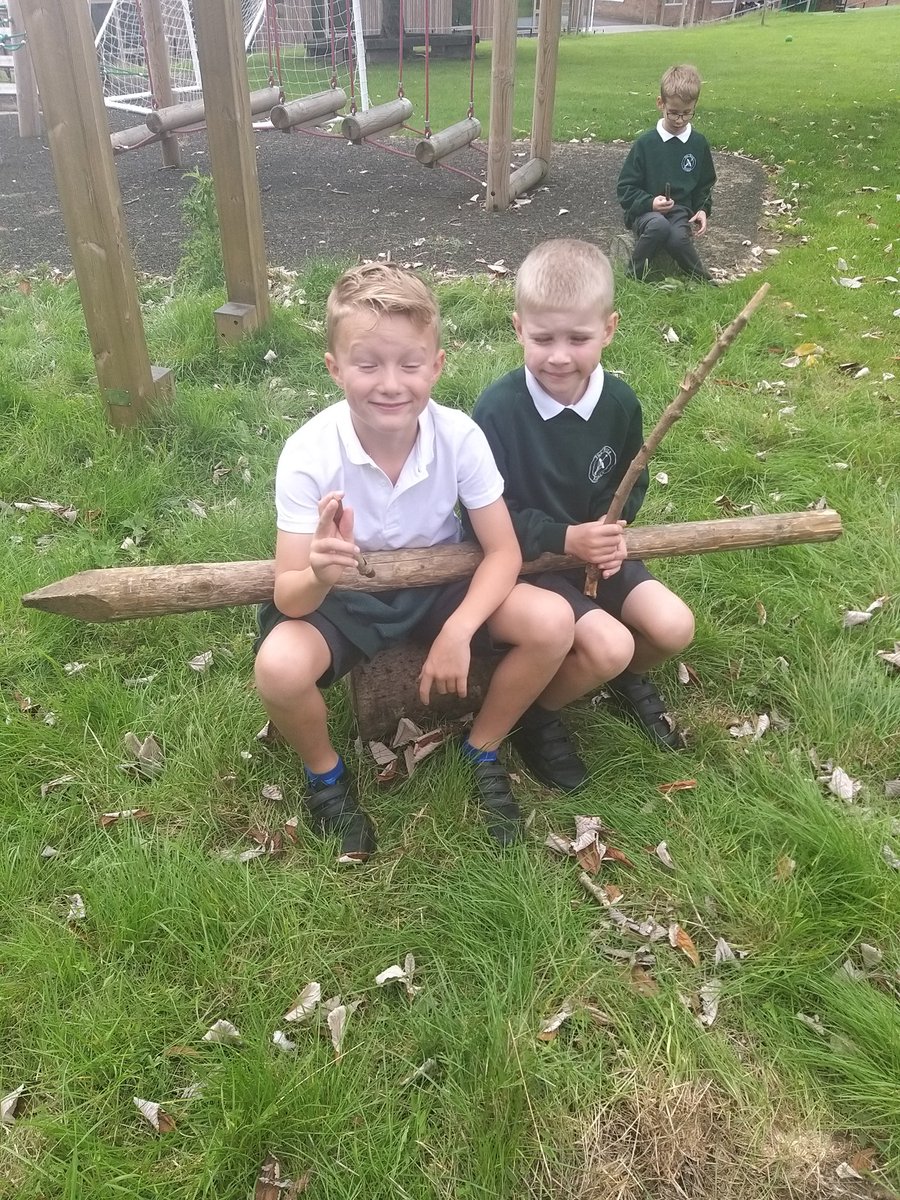 PrimaryButts's tweet photo. Fox Class had a lovely, busy morning exploring the outdoor environment: finding mushrooms, playing the 'My stick is' game and making journey sticks to create school maps! #outdoorlearning #StanleysStick #explorers https://t.co/77UM7fNJUd