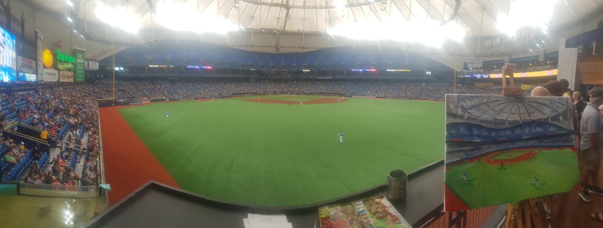 19/09/08MLB Ballpark 22/30 Tropicana Field @Rays vs  @BlueJaysSecond day at the Trop. A stand out ballpark, like the  @athletics  #coliseum - completely unique. Loved it! @juanctoribio@KKiermaier39  @austin_meadows  @TBTimes_Rays #MLB  #DiamondsOnCanvas  #AndyBrown