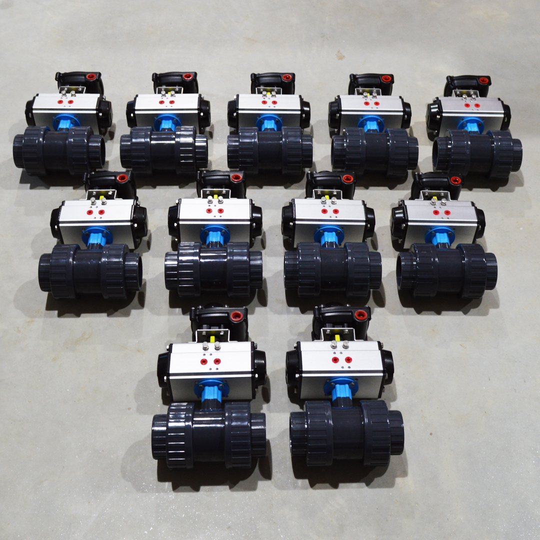 valvesonlineuk's tweet photo. Pneumatic Actuated 63mm Solvent Socket PVC Ball Valves with Switchbox, built to order. Easy to buy online: https://t.co/ozlDHdnrI1
#valvesonline #valves #actuated #actuatedvalves #actuatedballvalves #actuationspecialists #valvespecialists #valvesupplier #pvcballvalves https://t.co/bLbtjwZGOO