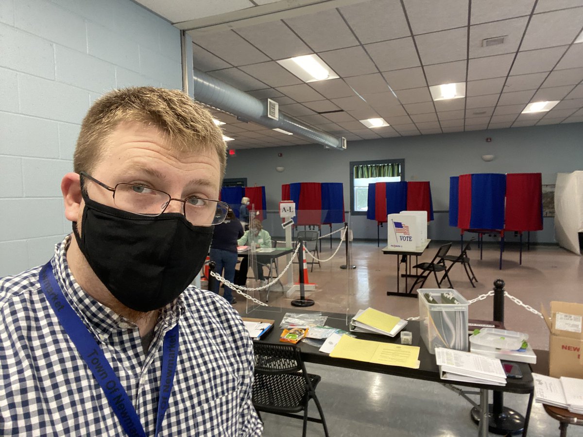 ZacharySDumont's tweet photo. Today is the State Primary Elections for New Hampshire. Glad to be serving as a poll worker once again, helping my community. #electionsmatter #Election2020
#nh01 #nhpolitics #NMKT https://t.co/xQLItKtryV