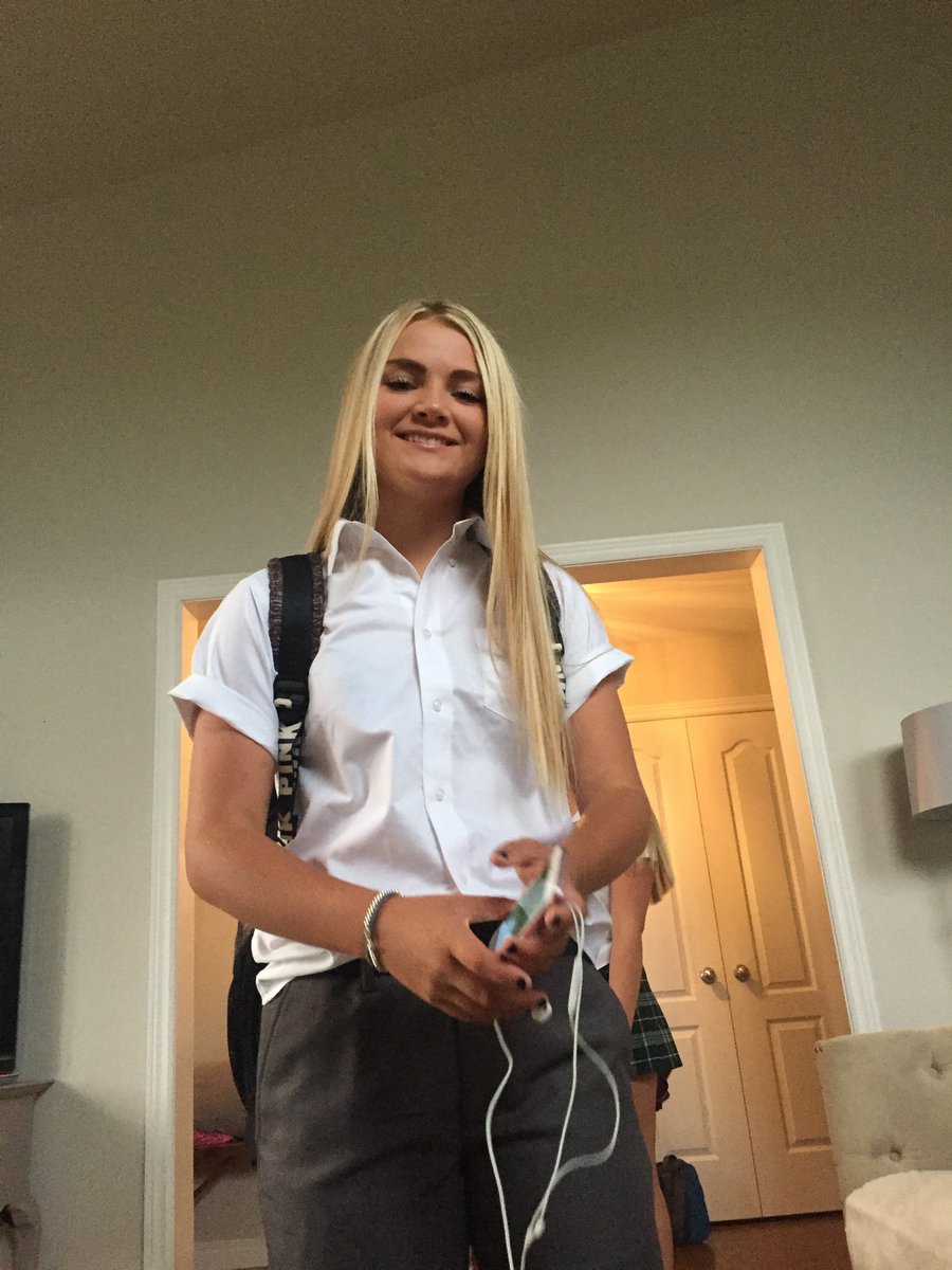 HDbrownie2000's tweet photo. The first day of high school seems so long ago. Today our baby starts grade 12, she is smiling as always. She is excited, eager and is prepared for the challenge #lastfirstdayofhighschool https://t.co/9MQM1vmCJN