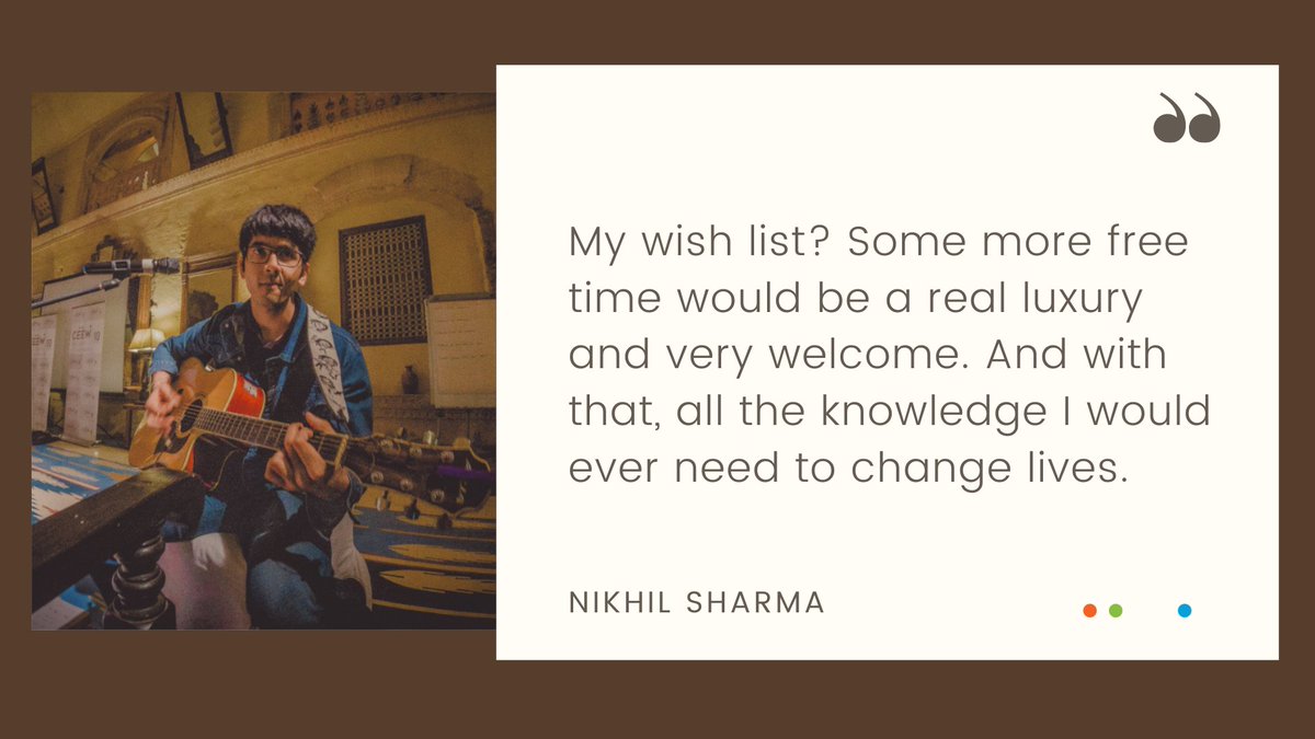 CEEWIndia's tweet photo. #HumansofCEEW
"My wish list?" Nikhil Sharma.
More humans: https://t.co/LGdaFNyV6m
#CEEWturns10 https://t.co/W5sTeAIaWj