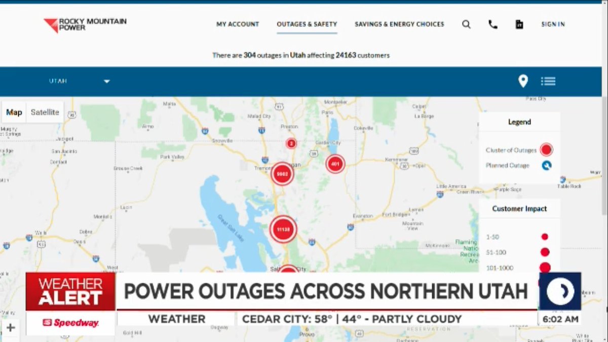 KSL5TV's tweet photo. Right now, more than 38,000 Utahns without power due to the storm @KSLSharaPark is in the breaking news center this morning with the latest #KSLTV https://t.co/jEWYNoHmId