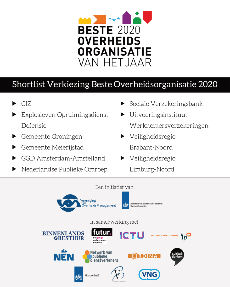 vr_ln's tweet photo. Veiligheidsregio Limburg-Noord hoort bij de beste 10 #overheidsorganisaties! 🏆🎉 Zojuist is de shortlist van de verkiezing ‘Beste Overheidsorganisatie van het Jaar 2020’ bekend geworden. Lees meer:  https://t.co/qXBxgxLvf1 #Trots https://t.co/kuKIUsfBaV