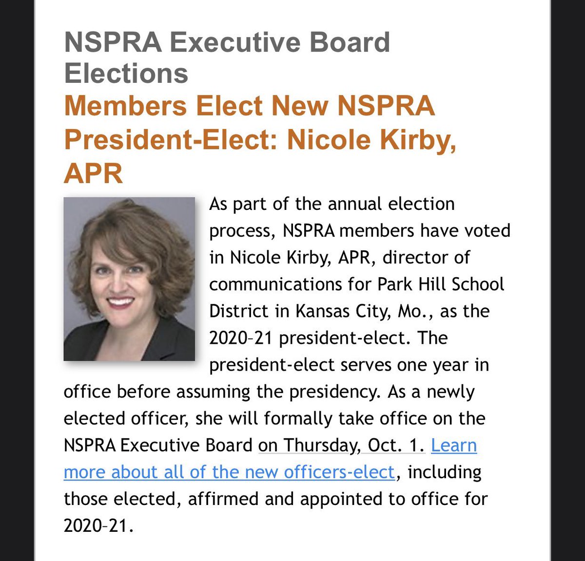 Nicole Kirby, APR tweet media