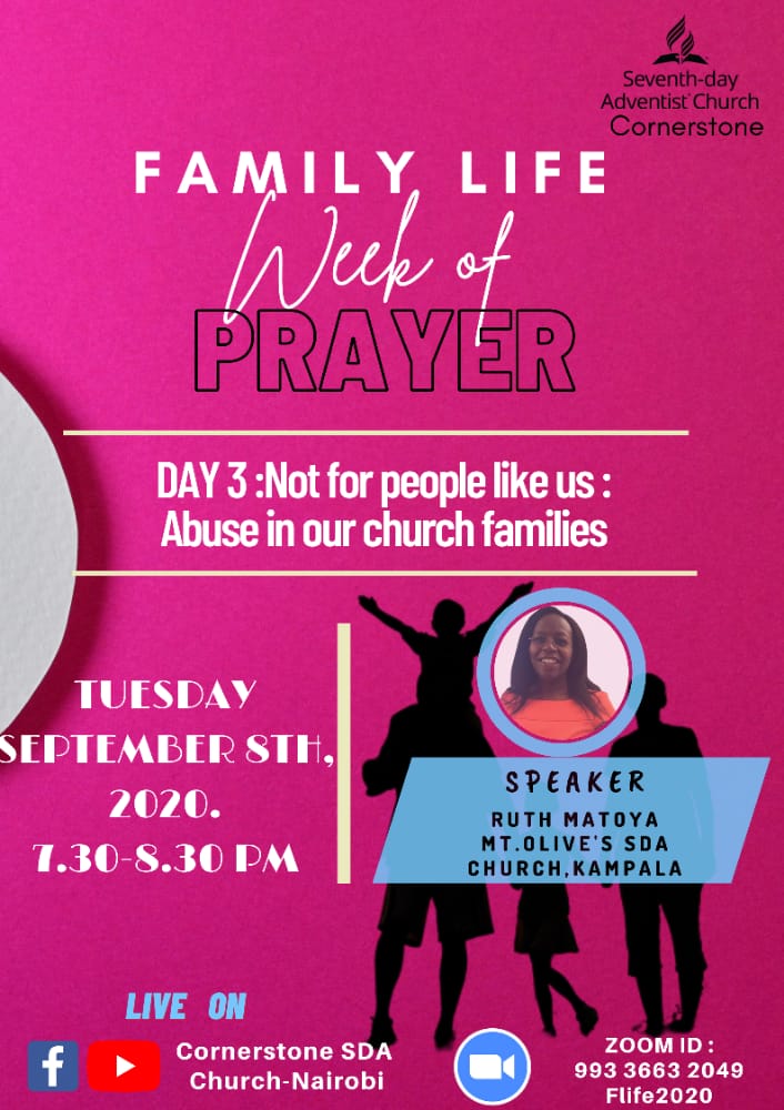 SDA_Cornerstone's tweet photo. Not for People Like Us: Abuse in our Church Families | Day 3
Stay tuned once again for another wonderful program tonight!
FAMILY LIFE WEEK OF PRAYER SERIES #familylifeweek #FamiliesforChrist https://t.co/DL22BH1hG9