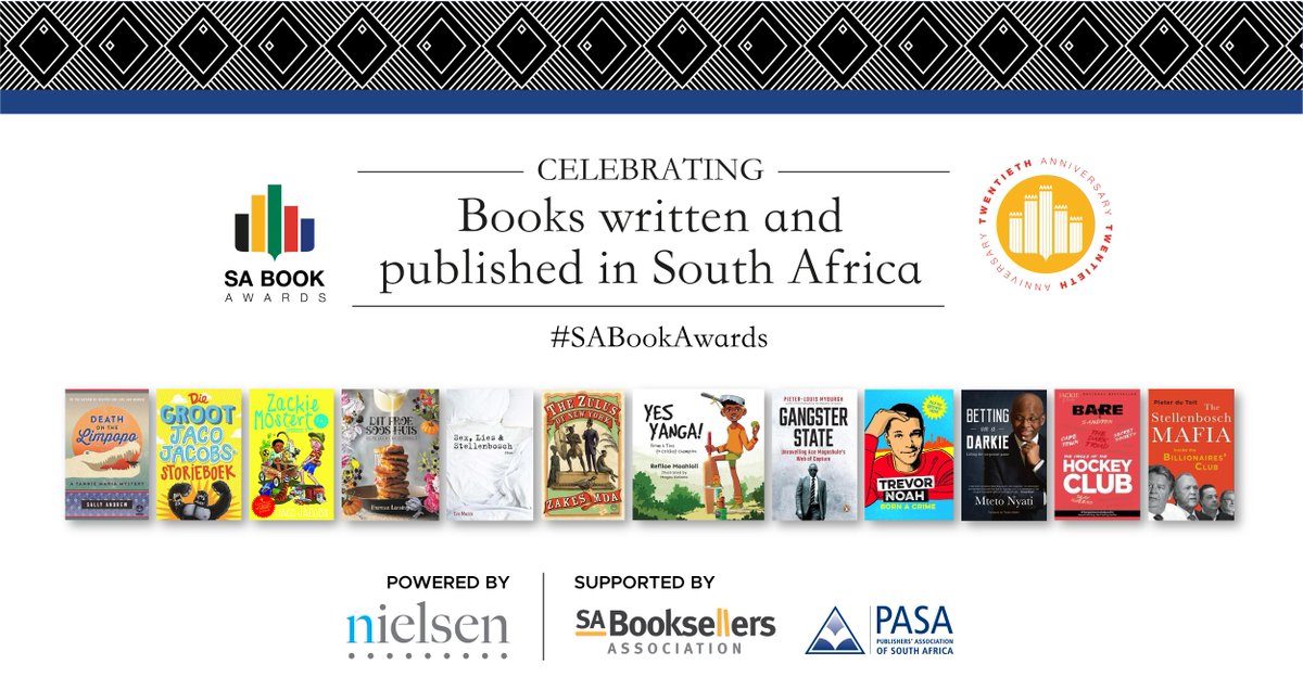 vanschaik1's tweet photo. The SA Book Awards are celebrating their 20th anniversary🥳 this year by celebrating books written and published in South Africa, as voted for by South African Booksellers.
#SABookAwards2020
#InternationalLiteracyDay
#ReadBecause
#TakingYouPlaces https://t.co/eVSFIMwbXv