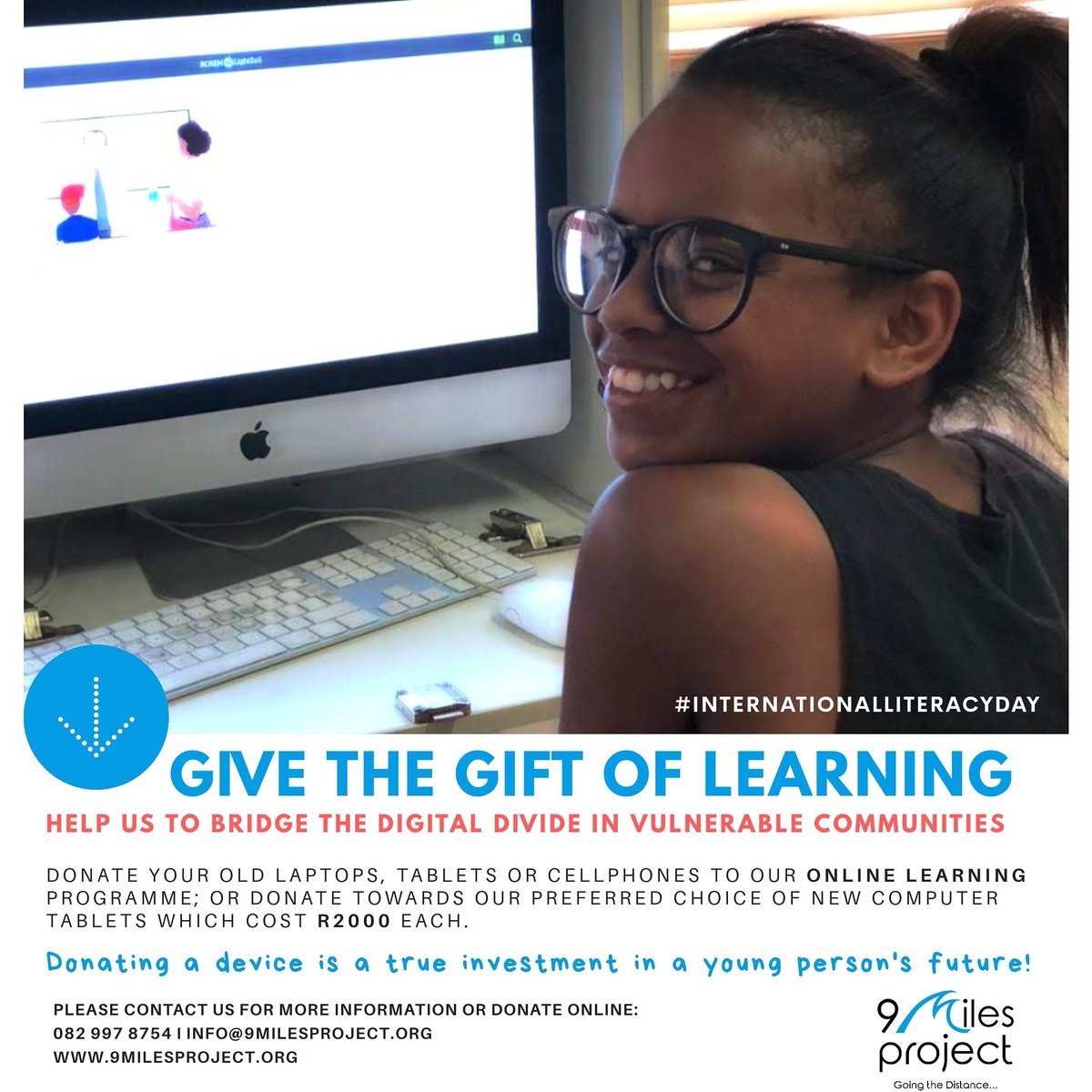 9MilesProject's tweet image. Help us to bridge the #digitaldivide and to eradicate illiteracy by supporting our #onlinelearning programme! #Internationalliteracyday