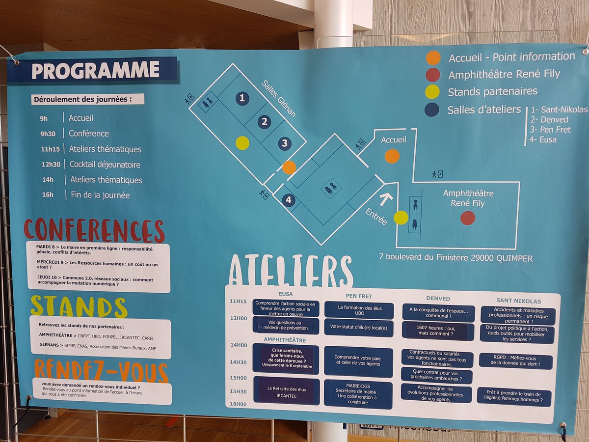 cnasouest's tweet photo. Le @cnasouest mobilisé auprès des élus Finisteriens à l'occasion des portes ouvertes du @cdg_29 et animateur d'un atelier : pour une action sociale de qualité pour les agents territoriaux #fonctionpublique #Quimper #CollTerr #Finistère https://t.co/E5xexdjzYm