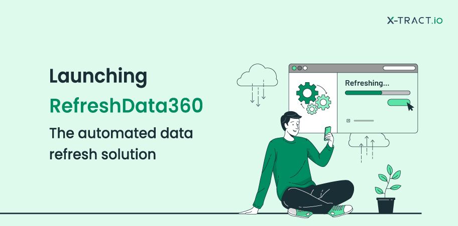 xtract_io's tweet photo. Introducing refresh data 360: A simple and advanced tool that automates your data refresh process and helps you achieve your business needs.
 https://t.co/mOR9kKoy4t
#dataquality #datarefresh #refreshdata360 https://t.co/FbDf0JvVoi