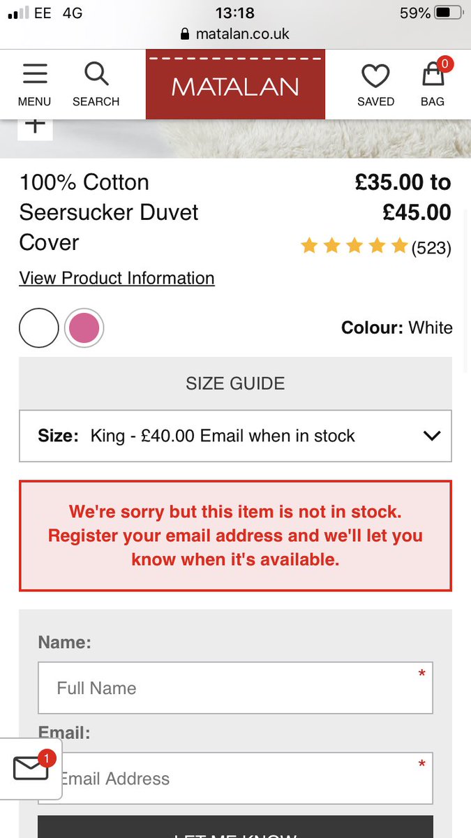 MidgeHann's tweet photo. @Matalan I just checked all sizes out of stock? In white??? https://t.co/yrOTDhSrMj
