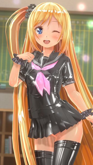 ツルテカ黒セーラー服
#COM3D2 