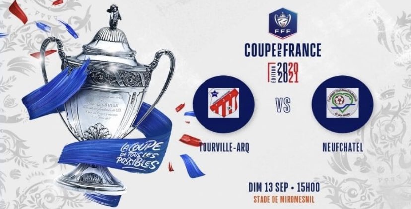 Notre équipe A se déplacera à Tourville sur Arques (R2) pour le compte du 2nd tour de CDF 🔴⚪️