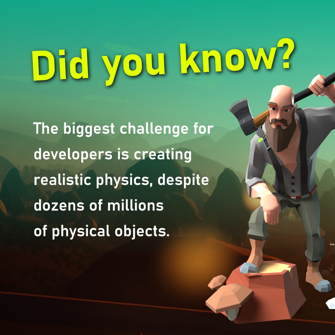 GameDesand's tweet photo. Physics...
If you are a #gamedev, you know how hard is it to create a realistic world😓
We know it too, but the #DeSand team never give up!
Ps. You can take a look at #physics at our demo version of #WoodZone by supporting us on #Kickstarter🤭
https://t.co/sibQDonW8N https://t.co/LOAQXvRTDc