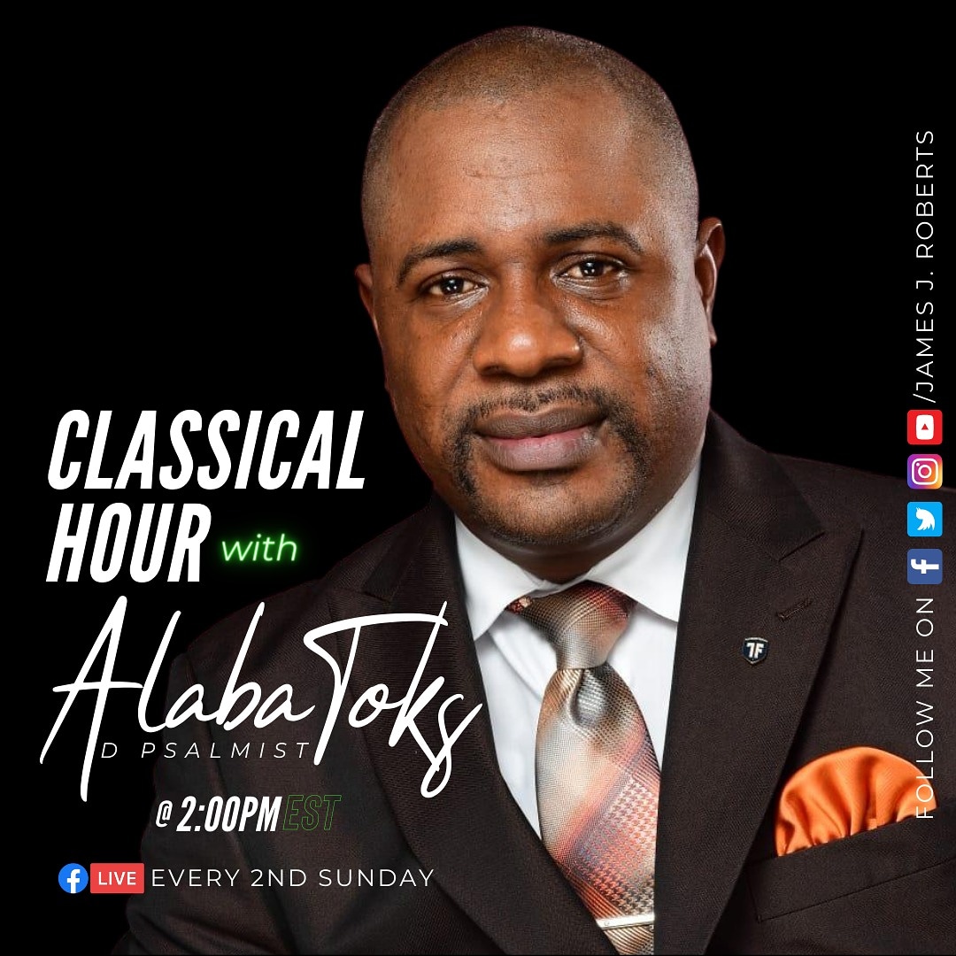 alabaToks76's tweet photo. Brethren all, Join me Live this Sunday 13th, @2pm ET and every 2nd Sunday "CLASSICAL HOUR"
'Let everything that hath breath SING PRAISES TO OUR LORD
A spiritual time awaits you!
Please Subscribe to my YouTube Channel
https://t.co/pcUx7E8snI
#AlabaToksDPsalmist
#Classicalhour https://t.co/NfTpD8nzLR