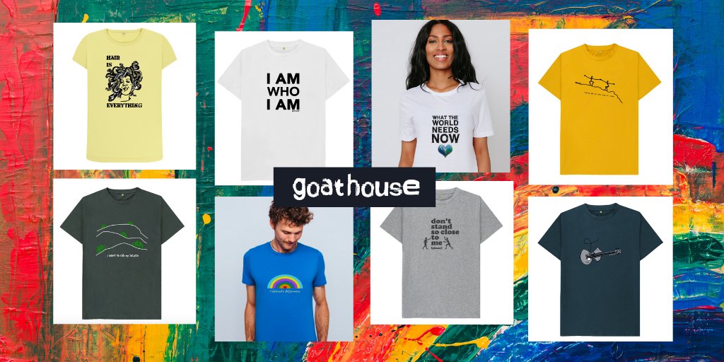 goathousetees's tweet photo. @WhatsNewRae You can't go wrong with a t-shirt. And as sustainability is important to a lot of #teenagers it's best to buy eco-friendly organic cotton.  See our designs at https://t.co/BKFfB8VceP or learn why buying #organiccotton is so important for the planet https://t.co/M43zNfY5pR 🌍 https://t.co/Mkvy9xxh6D