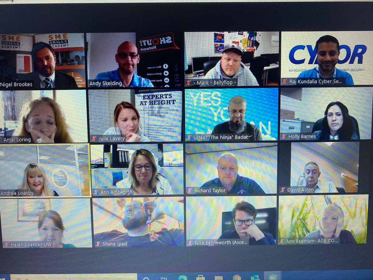 LateefBadat's tweet photo. Another great @shoutnetwork Tuesday morning online business networking group with @AndySkelding
Good to hear of members winning new contracts, referring quality work, and having face to face one to meetings.
#business #networking #shoutnetworking #onlinenetworking #Lancashire https://t.co/ZVOM3xs4WQ