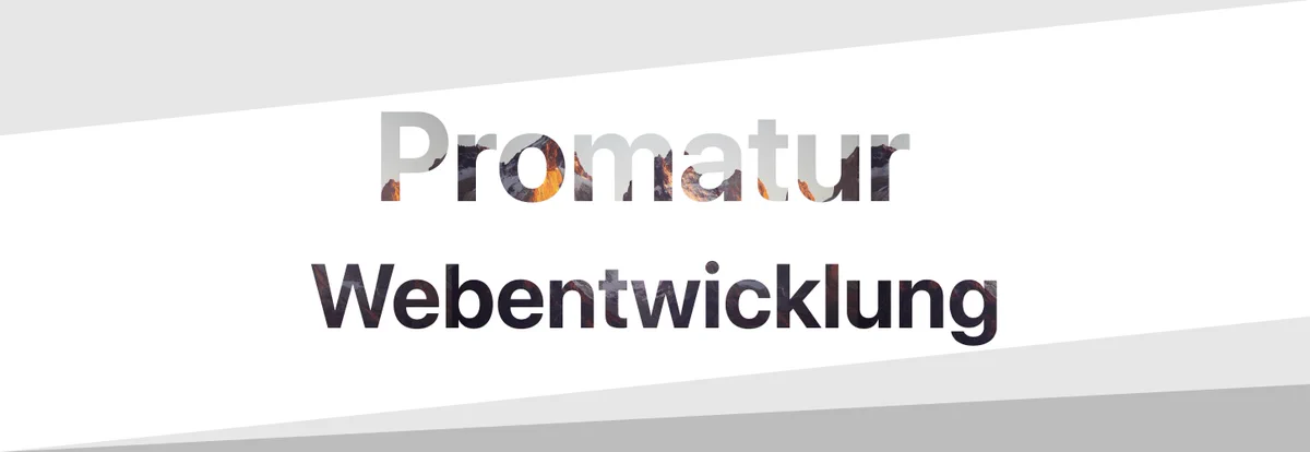 Das Promatur-Logo mit der Aufschrift "Promatur Webentwicklung".