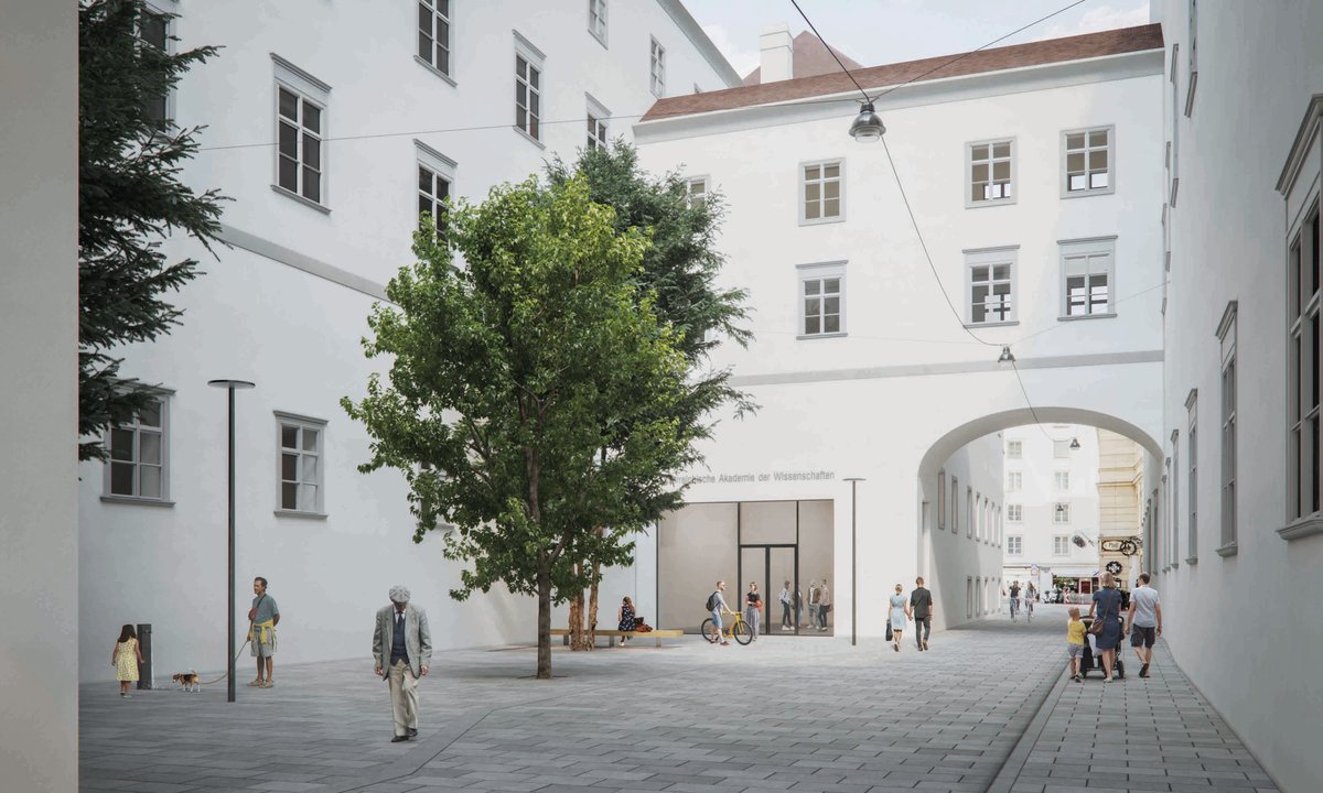 oeaw's tweet photo. Unser denkmalgeschütztes #ÖAW-Hauptgebäude &amp; weitere Gebäude im Alten Universitätsviertel werden saniert und modernisiert. Heute Vormittag gab es eine Baustellenführung 🏗, bei der man sich erste Eindrücke vom zukünftigen "Campus Akademie" machen konnte. https://t.co/aRAhPlwOp1 https://t.co/oYjfAwuT1p