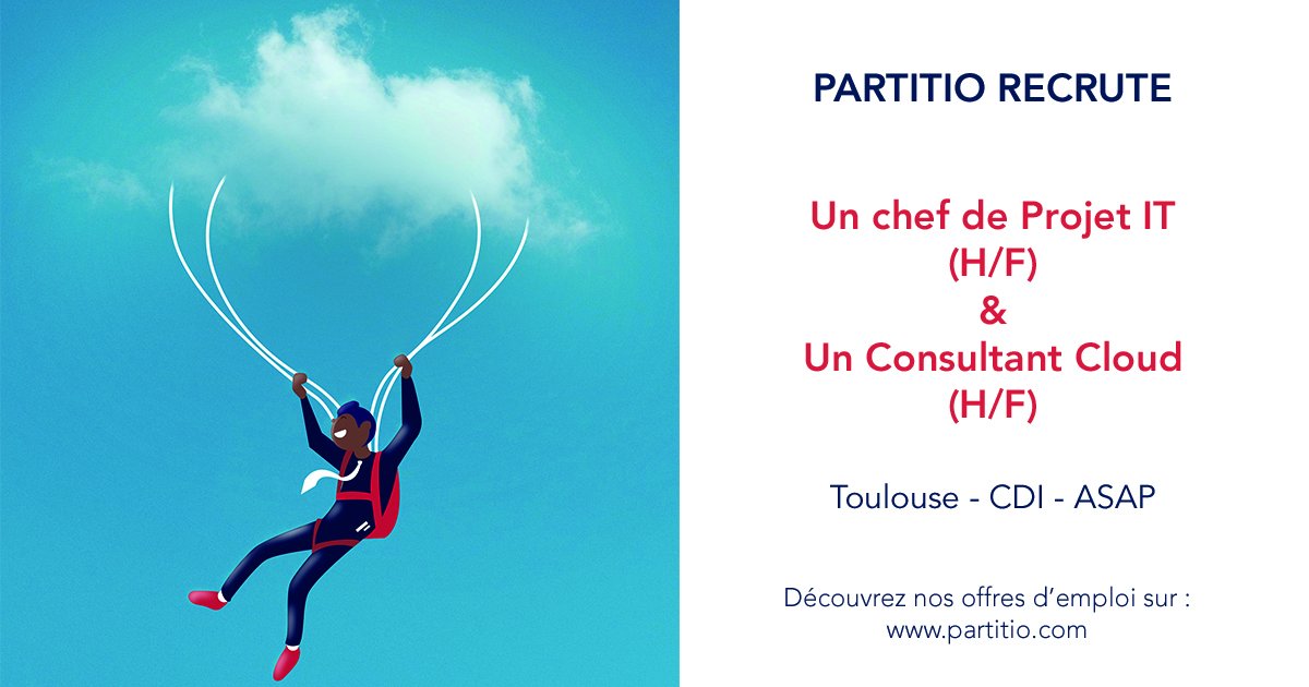 partitio's tweet image. Nous recherchons deux profils 👉 bit.ly/3bF0buU
Faites le grand saut ! Chez Partitio votre implication, votre esprit collaboratif et constructif peuvent faire toute la différence ! Alors sortez le parachute on se retrouve en bas 
#Recrutement #CDI #Partitio