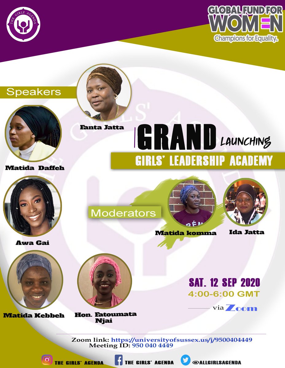 AllGirlsAgenda's tweet photo. Heyaa!!
Are you someone passionate about feminism? Are you someone  enthusiastic in making a difference? Join our convo to learn, inspire &amp; share ideas together with our excellent &amp; distinguished speakers by clicking on the attached link💃https://t.co/3Uaatpo1Rt
@GlobalFundWomen https://t.co/pbxbiKrSUV