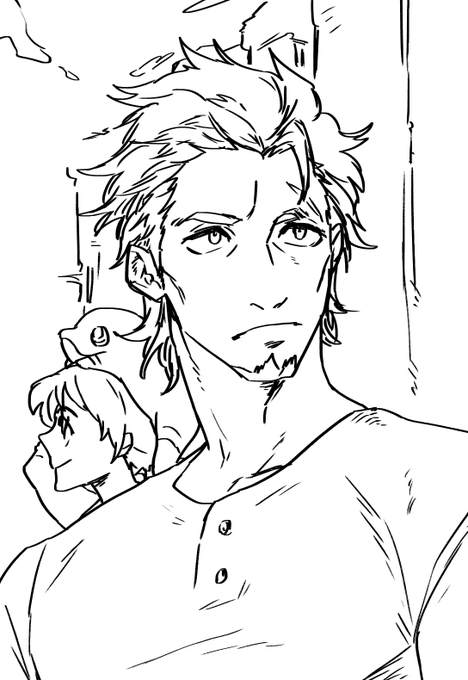 リクエストでカブラギさん
全身もいつか描きたいですね… 