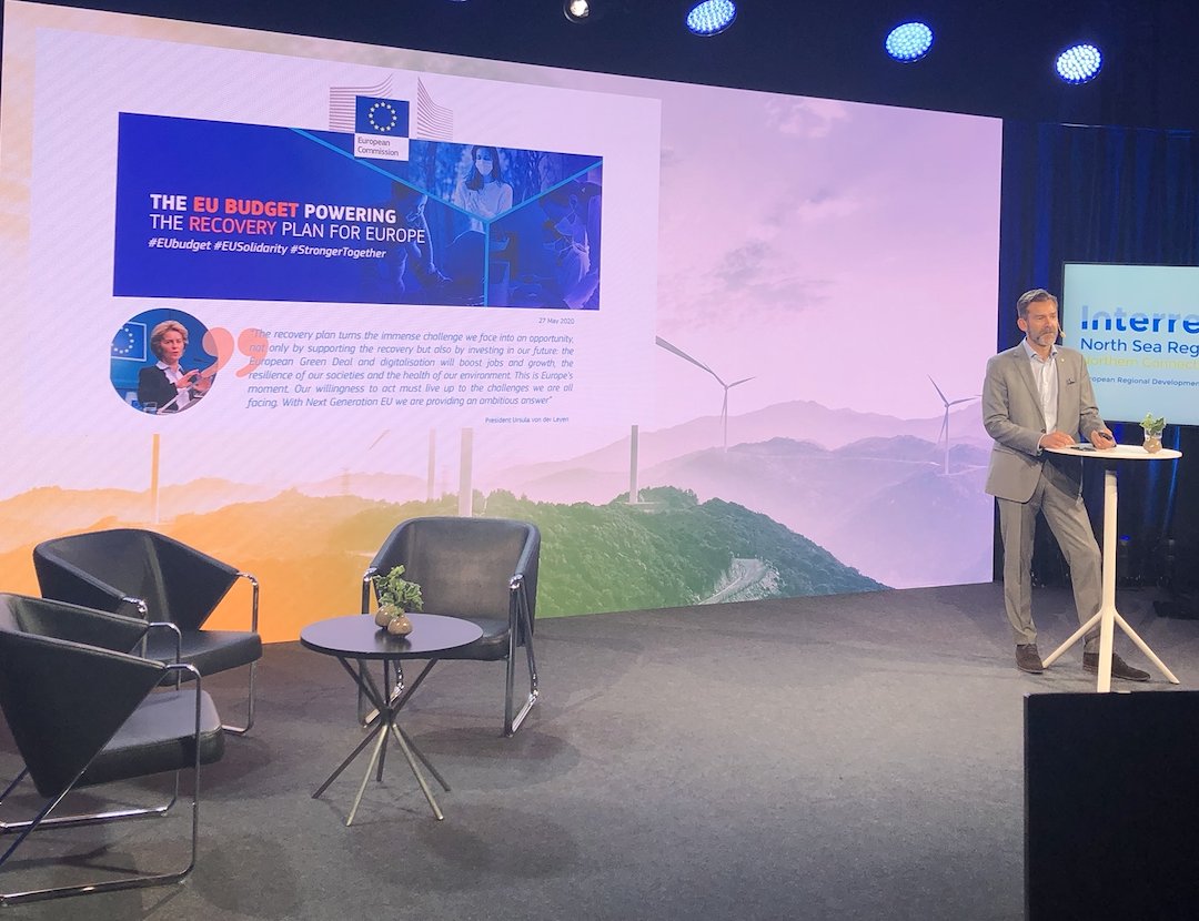 NorthseaConnect's tweet photo. @FredrikHrstedt : The Recovery Plan for Europe💪#eugreendeal 1 billion euros in one call #horizoneurope #eit #eic #energy #sustainabletransition #NorConFC2020 @NorthSeaRegion @Interreg_eu https://t.co/TgckSpBuev