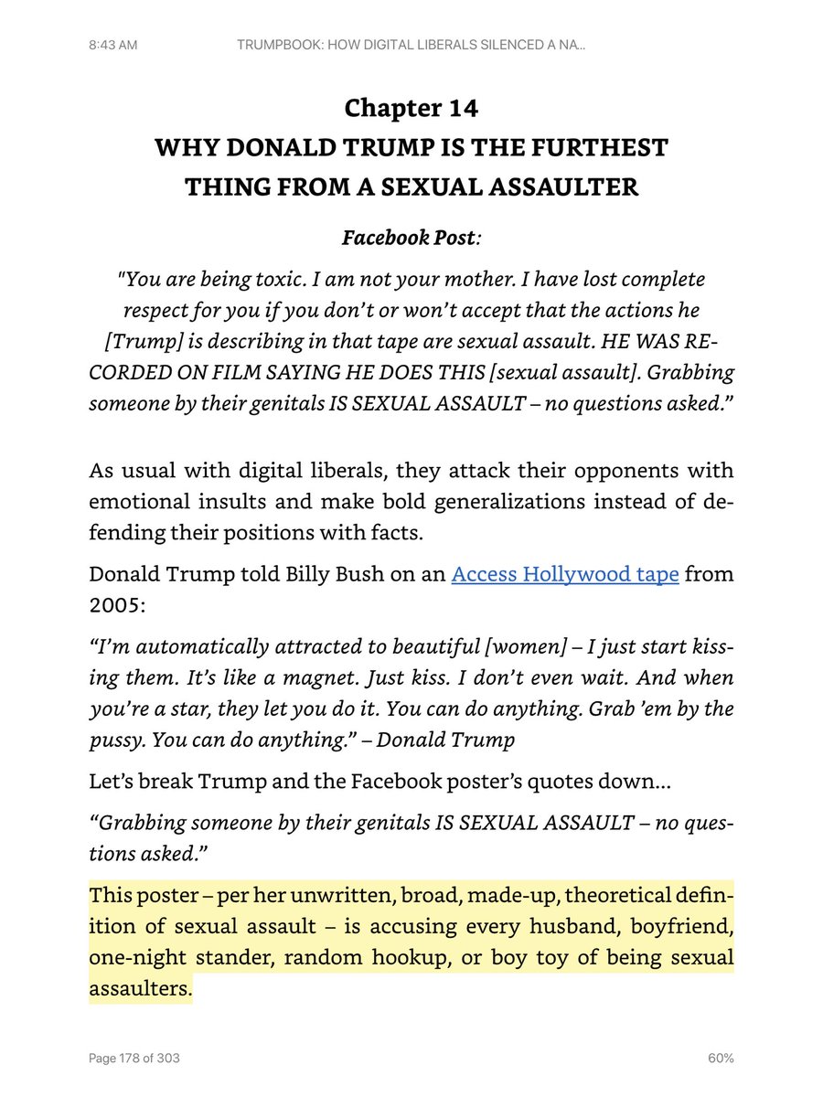 Sure thing, dude.It would actually be better for you to be a devoted Trump supporter than to actually believe this nonsense about sexual assault.  https://twitter.com/xnareshx/status/1303095107911118864