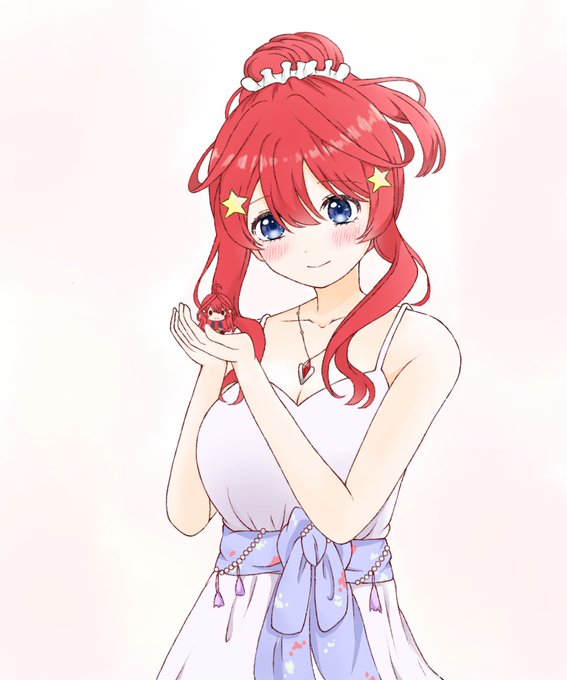 みぷさんがTwitterに投稿した中野五月(五等分の花嫁)のイラスト。