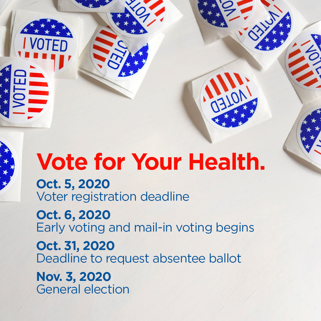 ColumbusHealth's tweet photo. Election Day is around the corner. It's important to make a plan to vote and know key dates and deadlines to make sure your voice is heard this November. Learn more here: https://t.co/ASpCvw30zG https://t.co/fkb13HUraz