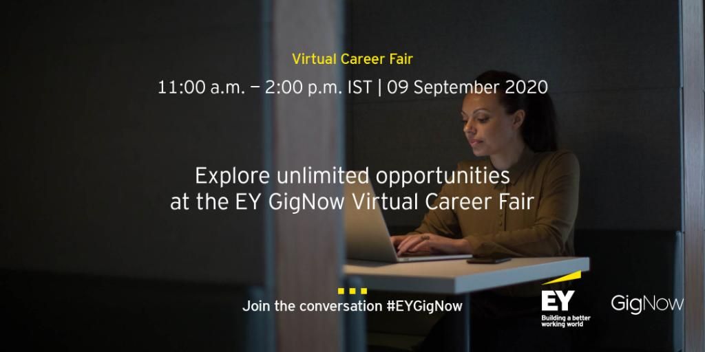 EY_India's tweet photo. Open up to a world of possibilities and accelerate your career, as we match talented freelancers with exciting roles at EY. Register for the event at https://t.co/5byUfNoxNv #BetterWorkingWorld #EYGigNow https://t.co/TxKiCaryBI