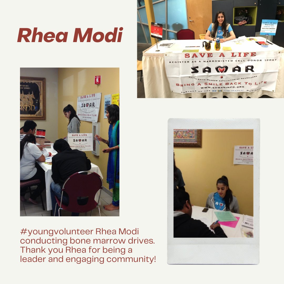 Continuing with our spotlights for our #youngvolunteers Here is Rhea holding drives and making sure we gain diversity in the bone marrow registry! Thank you for your hard work. Register today text THECURE to 61474 #marrowdonors #bethematch #diversity #bonemarrowregistry