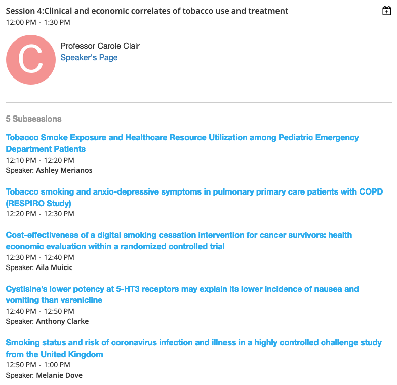 SRNT_Europe's tweet photo. Don't miss Session 4 of #SRNTE2020 on Fri 18 Sept: Clinical and economic correlates of tobacco use and treatment with @DrMerianos, Aila Muicic, Anthony Clarke and Melanie Dove. Register at https://t.co/e13ki7Jq6s https://t.co/CgG8zOywej