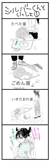 #twstファンアート 

別垢再掲。
シルバーくんのお眠り記録。 