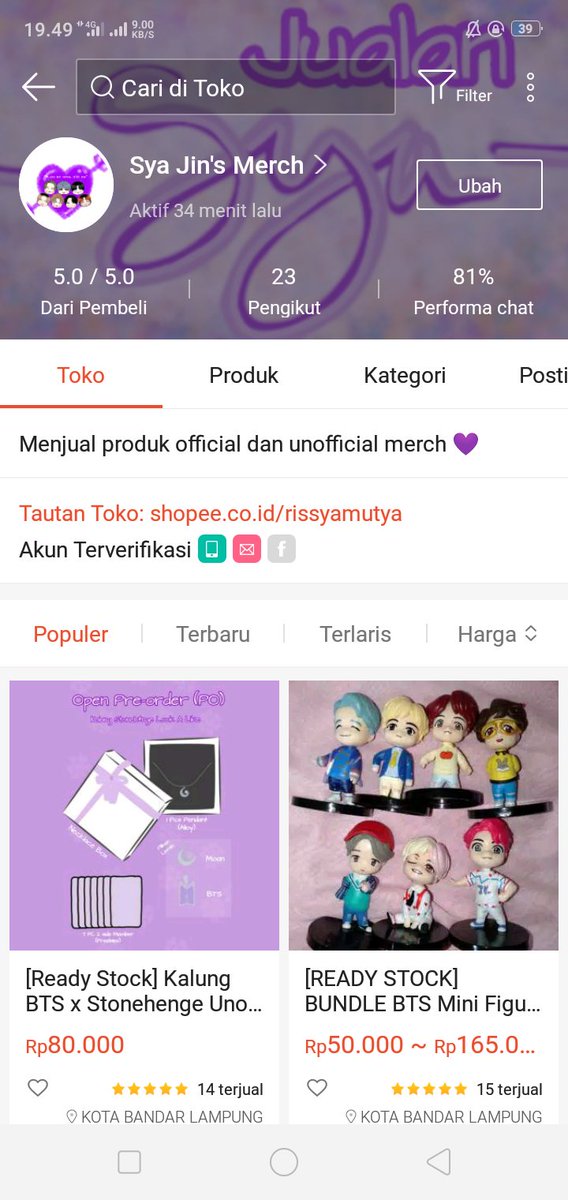 syaa2982's tweet photo. [Help RT 💜]

Mumpung besok promo 🍊 9.9
Aku mau promoin jualan aku di 🍊 ada yang ready dan PO 😊

Silahkan cek di link ini yaa :
https://t.co/DwpQNPU5KA

untuk tanya stock ready/po bisa chat 💜 https://t.co/OJtjeS43qY