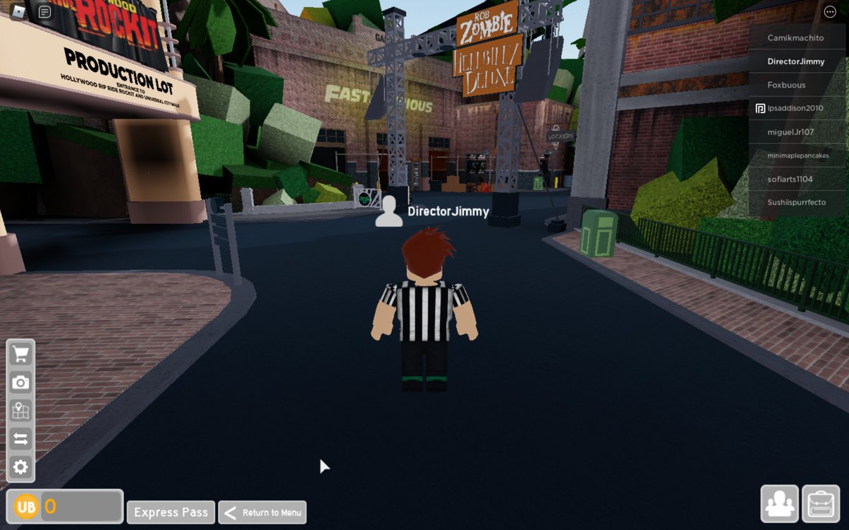 HorrificP's tweet photo. Pretty cool to see @rblxhhn deccorations starting to go up! #HHN #Roblox #ghostbusters #robzombie #vamp85 #stragerthings #KillerKlownsFromOuterSpace https://t.co/vom5jqjjag