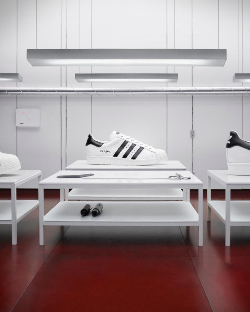 Prada's tweet photo. The Prada Superstar falls into a category of hybridity familiar to both #Prada and @adidasoriginals.
Available from today, September 8th, in select boutiques from each brand.
https://t.co/VLTjWWcep4
#Pradaforadidas https://t.co/yVOmafIbkh