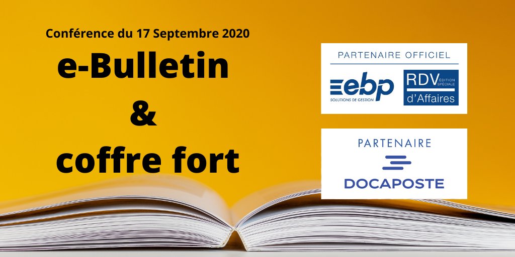 [Event] Chers Partenaires ! <a href="/clairebeugnet/">Claire Beugnet</a> et <a href="/claudefabie/">guesne</a> seront présents aux #RDVdaffairesEBP le 17 septembre au Futuroscope ! N’hésitez pas à passer les voir sur le stand 👌
EBP Informatique