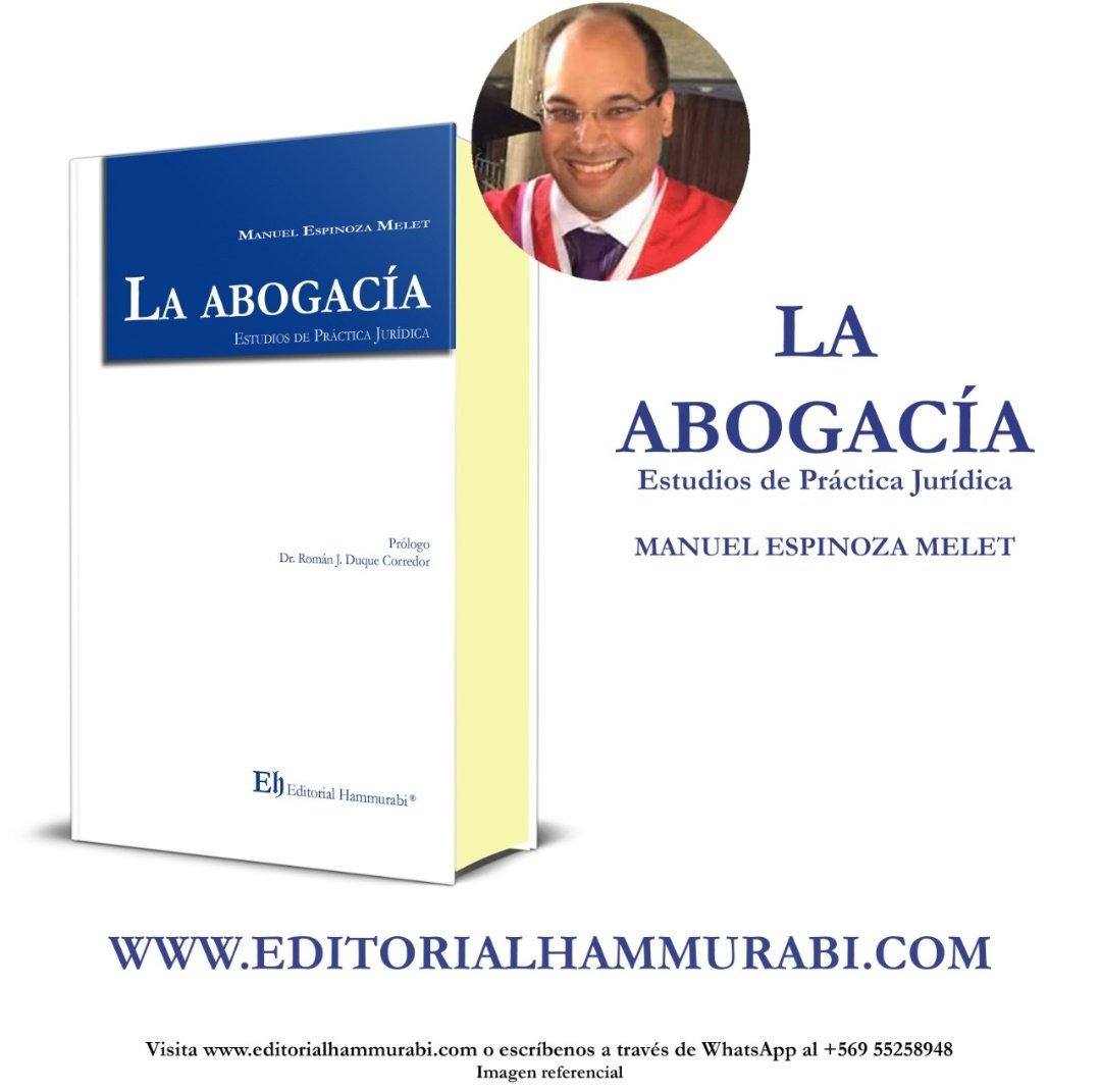 manolomelet's tweet photo. Con gran placer presento mi obra LA ABOGACÍA, con prólogo del Dr. Román J. Duque Corredor @romanjoseduque, publicada por @HammurabiEditor
https://t.co/Eu5YEqxz1i https://t.co/j7WxRAcThp