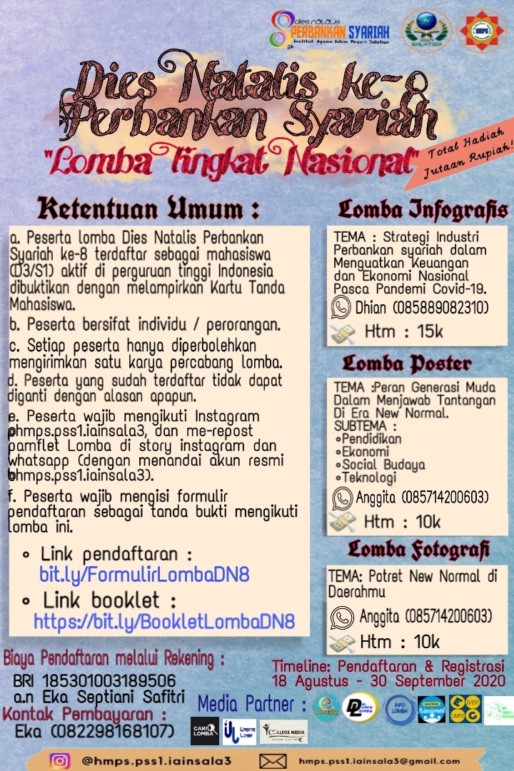 InfoCollegemed's tweet photo. For more information
IG : @hmps.pss1.iainsala3
CP 
Infografis :+62 858-8908-2310 (Dhian) 
Poster dan Fotografi : +62857-1420-0603 (Anggita) https://t.co/XgM2cedkk0
