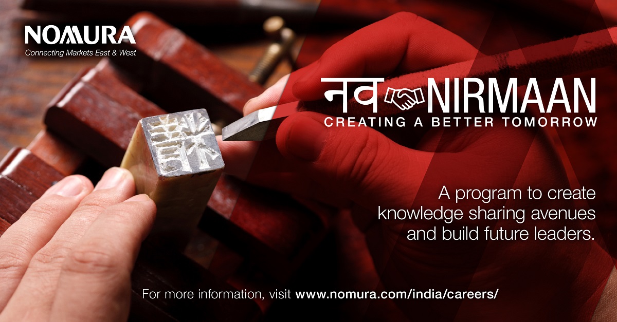 Nomura's tweet photo. Our Powai office launched a #campusprogram to create learning avenues and build future leaders. It gives students an opportunity to engage with corporates, and serves as a platform for us to enhance our relationships and connect with HR campuses. #CreatingABetterTomorrow https://t.co/0MWQhI370d