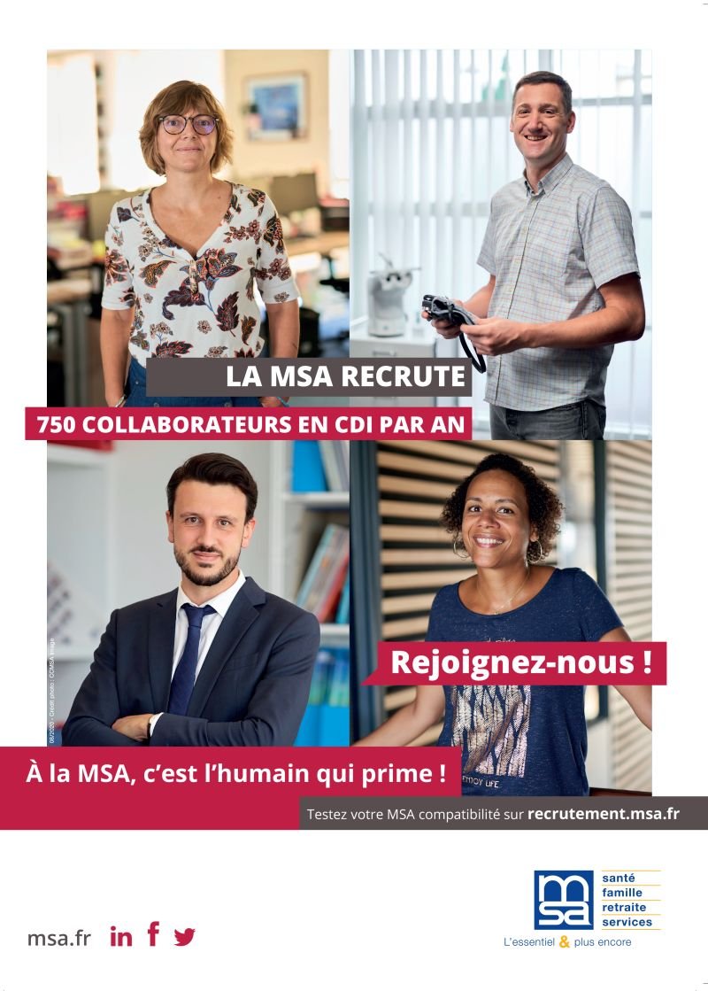 [#Recrutement 👐] " La #MSA lance une nouvelle campagne de recrutement [...] : en priorité sur des postes de médecins-conseils, infirmiers du travail, techniciens de prestations et de délégués de l'agent comptable." tribune-assurance.fr/depeches/20200… via <a href="/tribuneassur/">La Tribune de l'assurance</a>