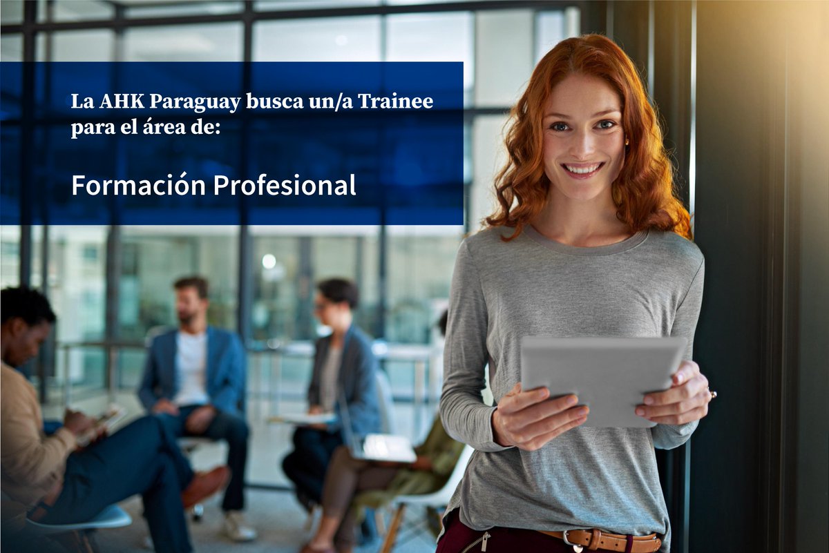 La Cámara de Comercio e Industria Paraguayo-Alemana (AHK Paraguay) con sede en Asunción busca un/a Trainee para un Proyecto de Formación Profesional.

Angebot für Studenten aus Deutschland: bit.ly/32apYrU
Para más información véase: bit.ly/2ZfSEOi