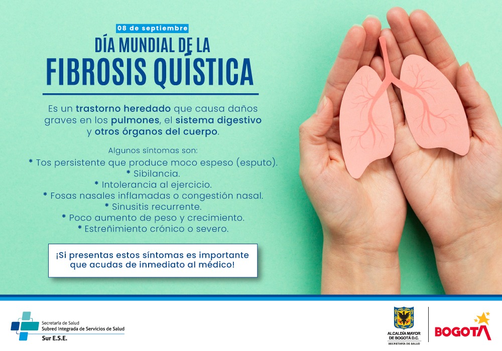 Hoy #8Septiembre es el #DíaMundialdelaFibrosisQuística. 
Aunque es una enfermedad que no tiene cura, si existen tratamientos para controlarla y aumentar la calidad de vida de quienes la padecen.
👇Si presentas estos síntomas, acude a tu médico.👇 #fibrosisquistica #FelizMartes