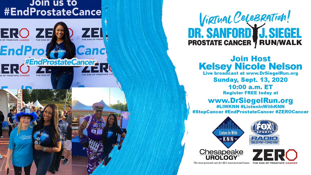 Kelsey Nicole Nelson (KNN) (@therealknelson) on Twitter photo This Sunday join me & <a href="/ZEROCancer/">ZERO Prostate Cancer</a> for a virtual celebration of the Dr. Sanford J. Siegel Prostate Cancer Run/Walk as <a href="/ListenInWithKNN/">Listen In With KNN</a> presented by <a href="/1340AMFOXSports/">FOX Sports Radio1340</a> will be broadcasting live! Special thanks to <a href="/ChesUrology/">Chesapeake Urology</a>! #ZEROcancer #EndProstateCancer #LIWKNN #ListenInWithKNN This Sunday join me & <a href="/ZEROCancer/">ZERO Prostate Cancer</a> for a virtual celebration of the Dr. Sanford J. Siegel Prostate Cancer Run/Walk as <a href="/ListenInWithKNN/">Listen In With KNN</a> presented by <a href="/1340AMFOXSports/">FOX Sports Radio1340</a> will be broadcasting live! Special thanks to <a href="/ChesUrology/">Chesapeake Urology</a>! #ZEROcancer #EndProstateCancer #LIWKNN #ListenInWithKNN