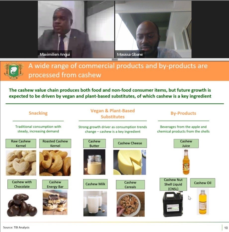 JonathanSaid1's tweet photo. Cote d'Ivoire Gov't presentation at #AGRF2020 #Agribusiness Dealroom, focused on cashew &amp; cotton. Clear link to agro-led #industrialisation. This is way to go. This way the gov't can ensure suitable enabling environment for #inclusivegrowth in areas that can compete globally. https://t.co/FUZGmInpYY