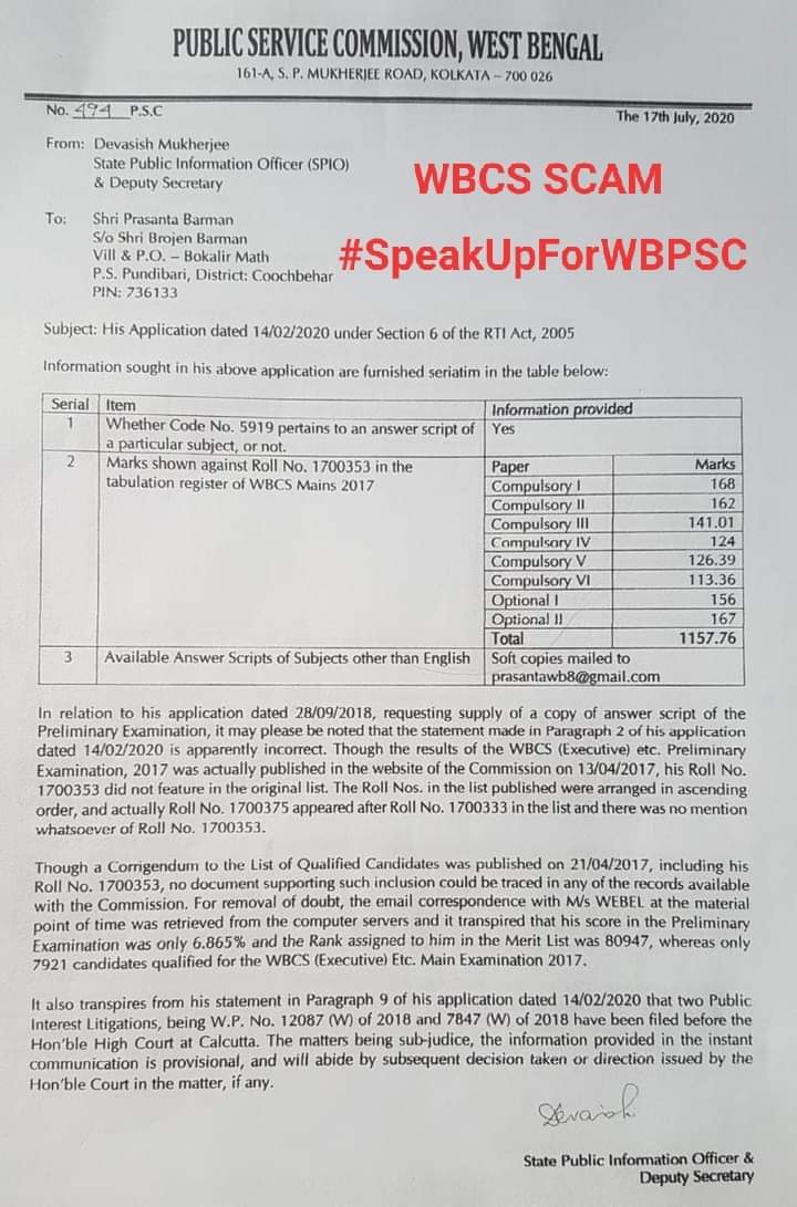 TousifA68118881's tweet photo. #SpeakUpForWBPSC @MamataOfficial
@jdhankhar1 @DidiKeBolo
Mam/sir Listen our voices https://t.co/EEZohcxeHE