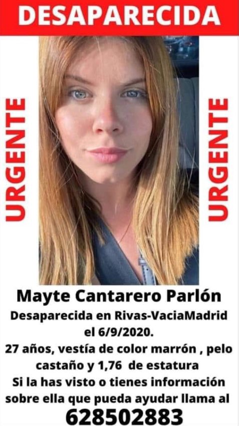 Mi prima ha desaparecido en Madrid, cualquier información llamar al teléfono que aparece❗️Os pido el RT mas importante 🙏🏻