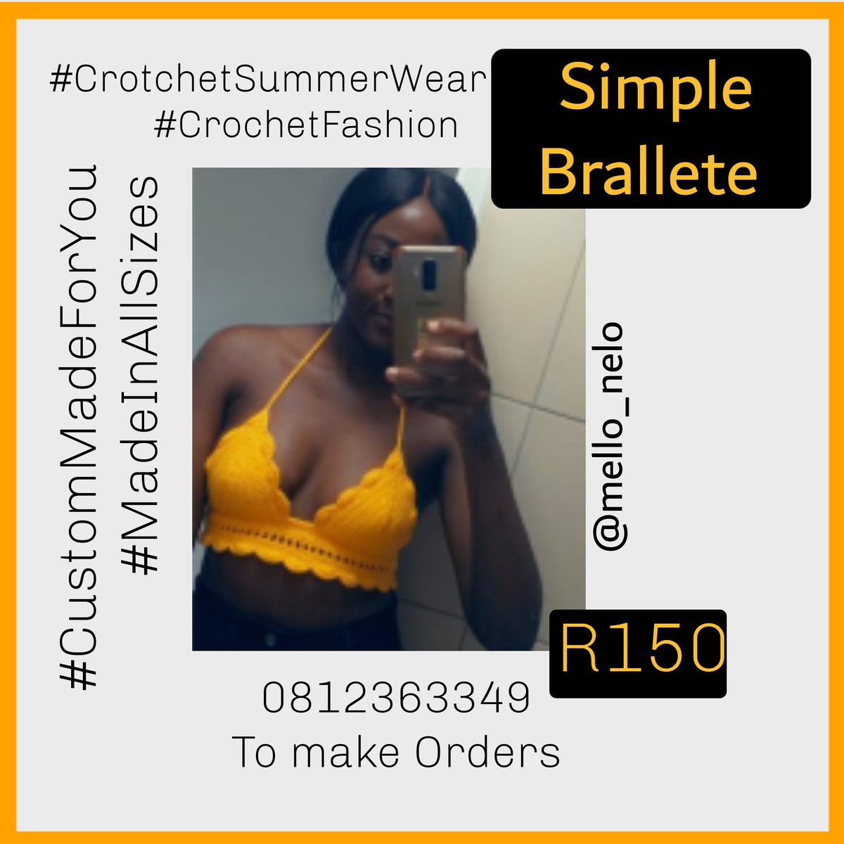 Mello_NeloC's tweet photo. Make a fashion statement this summer with these custom made crochet summer tops. ❤️

DM to make Order. 🌻
#crochettops #CrochetLove https://t.co/nRfNAN1ja2