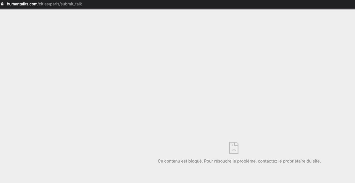 ivan_poiraudeau's tweet photo. @HumanTalksParis le lien vers GoSpeak sur les pages de type https://t.co/8bo4m34cuJ est cassé j'ai l'impression ? https://t.co/WM5aVO3sWf